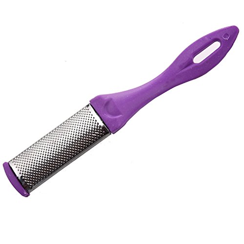 TOOGOO(R) Usable Clear colors Handle Silver Tone Callous Remover Pedicure Foot File