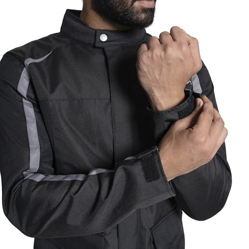 Image of HARLEY-DAVIDSON X TourX Edge Riding Jacket | 100% Polyester with Breathable Mesh Lining | Reflective Prints, Mandarin Collar & Contrast Piping | Durable, Lightweight & Stylish Motorcycle Jacket