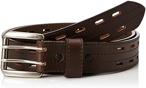 Men's Double Prong Belt, Brown, 40