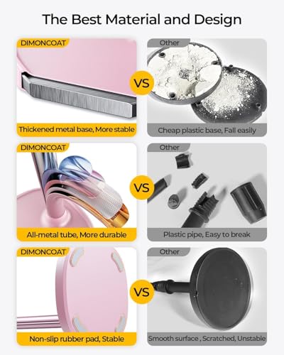 Image of DIMONCOAT Cell Phone Stand for Desk, Stocking Stuffers Gifts for Teens Girls Boys Adults,Phone Holder Angle Height Adjustable, Aluminum Alloy Universal iPhone Stand for iPhone 17 16 15 Pro Max -Pink
