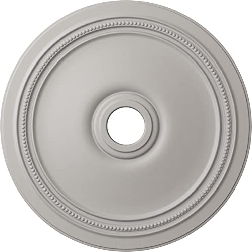 Image of Ekena Millwork CM24DIUWF Diane Ceiling Medallion, 24 inchOD x 3 5 /8 inchID x 1 1 /4 inchP (Fits Canopies up to 6 1 /4 inch), Hand-Painted Ultra Pure White