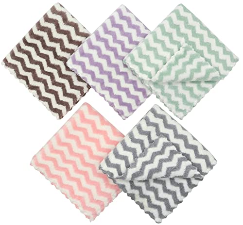 Hfgblg Microfiber Cleaning Cloth Lint Free Cleaning Rags, 10 Pack Fast Drying Dish Rags For Cleaning , Super Absorbent Kitchen Dish Cloths For Wash Dishes,12 In X 12 In, Mix Color #TOP2