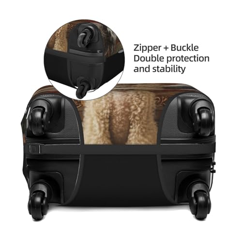 Poodles Dogs Travel Luggage Covers For Suitcase Elastic Suitcase Protector Anti-Scratch Spandex Baggage Covers Fits 18-32 Inch Luggage X-Large4
