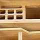 Relaxdays Schreibtisch Organizer Bambus, Stiftehalter Holz, Stiftebox Schreibtisch, Büro, HxBxT: 9 x 13 x 16 cm, natur