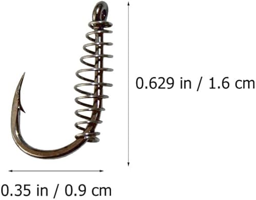 Miniatura 5 de FAVOMOTO 10 anzuelos de primavera para bagre, cebo de pesca artificial, anzuelos de pesca al aire libre, gancho de mordida de pesca para pesca,