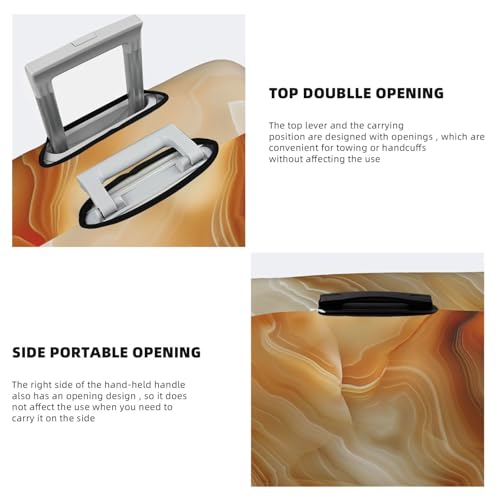 Fantasy Agate Texture Elastic Travel Luggage Covers Dustproof Scratch-Resistant Suitcase Protector Fit 22-24 Inch3