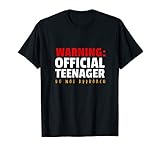 Official Teenager 13 Year Old Funny 13th Birthday Gift Shirt