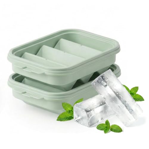 Hieleras carrotez grandes para cubos de hielo - 2 pack (3 piezas), menta miniatura 1