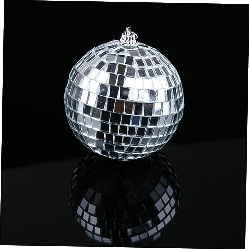 Bola espejada LIFKOME de 20 cm, color plateado, para bodas, banquetes, discotecas y fiestas miniatura 7