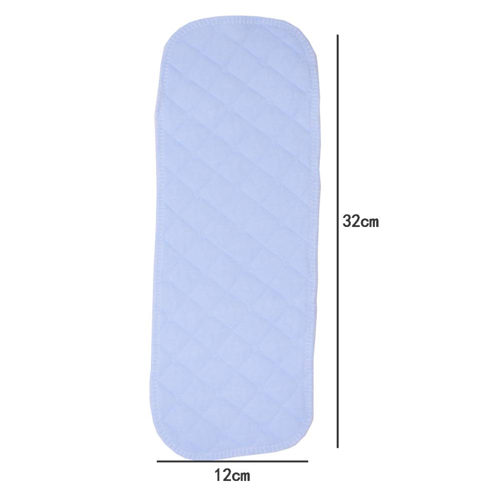 Pannolino Riutilizzabile Cotone Morbido Neonati Multifunzione Inserto Traspirante Assorbimento 32x12 cm 12 Pezzi