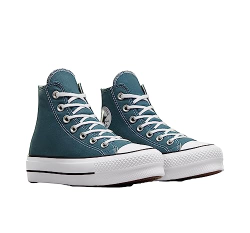 Converse Women's Chuck Taylor All Star Leopard Platform High Top Sneakers, Deepgreen, 4.5 UK, Deepgreen, 4.5 UK3