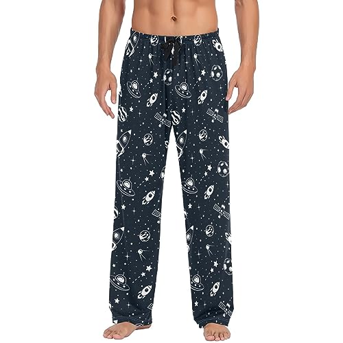 Pfrewn Men's Pajama Pants Animal Monster Trucks Lounge Pants Super Soft Pajama Bottoms with Pockets
