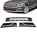 Sekeseauto 3PCS Front Bumper Lower Grille & Front Grill Fog Lamp Bezel, Compatible With VW Passat S/SEL 2016-2019, Replace# VW1036141 561853671HRYP JX-7862-CM
