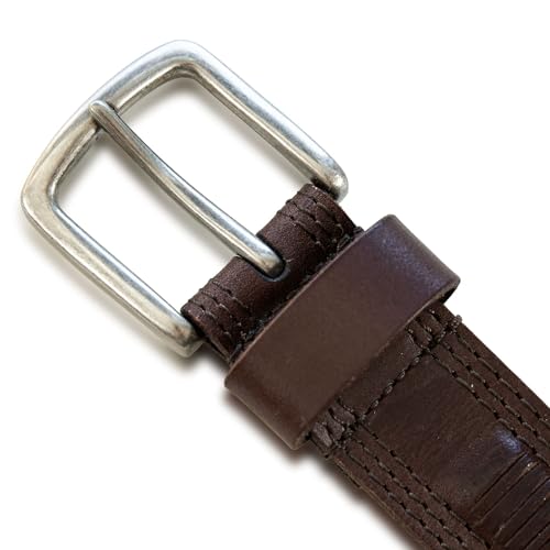 Image of Lucky Brand Men's Genuine Leather Belt | Classic | Casual | Everyday | Western | American Heritage | Metal Buckle