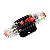 Latinaric 12 V–24 V DC, Auto Audio-Inline-Leistungsschalter mit manueller Rückstellung, Wechselrichter-Sicherungsschalter, 20 A/30 A/40 A/50 A/60 A/80 A/100 A/150 A