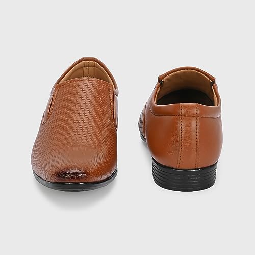 Image of Centrino Mens Formal Shoe |Slip-On Men's Formal Shoe | Stylish Non-Lace Design | Soft Cushioned Insole for Comfort | Perfect for Office & Formal Wear (64044)