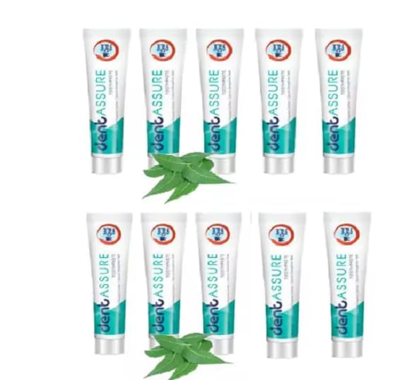 Assure Neem Toothpaste | 100g Each | Pack of 10 With Neem And Cloves (B0DF7V98SX) Amazon Price History, Amazon Price Tracker