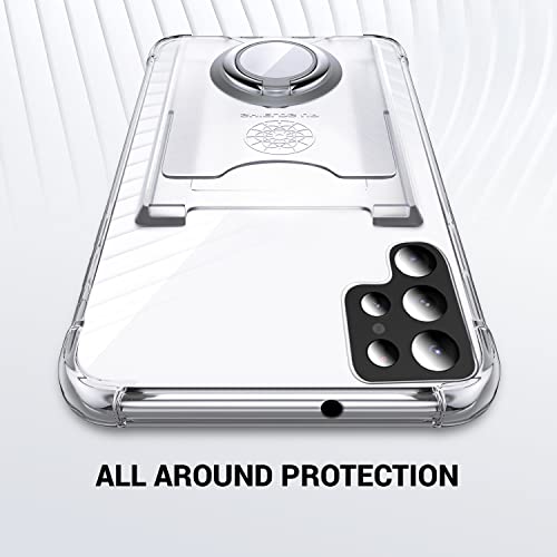 Shields Up for Samsung Galaxy S22 Ultra Case, Galaxy S22 Ultra Case, Minimalist Wallet Case with Card Holder [3 Cards] & Ring Stand, Slim Protective Shockproof Cover for Samsung S22 Ultra - Clear by Shields Up - Used condition - Image 7