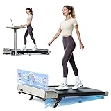 2 in 1 Walking Pad with Incline, Treadmills for Home & Office, Under Desk Treadmill, 2.5HP Portable Compact Treadmill with Remote Control, APP & LED Display, Installation-Free