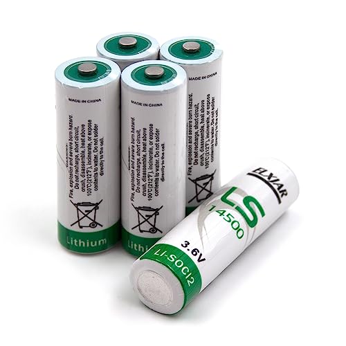 Elxjar (5-Pack) 3.6V Ls14500 Battery, Water Electricity Meter Plc Facility Equipment Spare Generic Battery Er14505 #TOP4