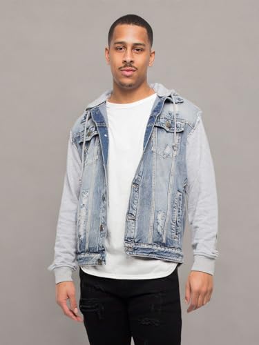 Image of VICTORIOUS Men's Distressed Denim Jacket
