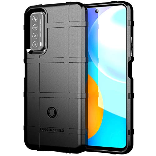 Huawei P Smart 2021 Call Phone Case,Huawei Y7a Heavy Duty Shockproof Military Grade Drop Tested Field Protective Phone Case Super Sturdy TPU Bumper Rugged Hard Cover for Huawei P Smart 2021,HD-Black