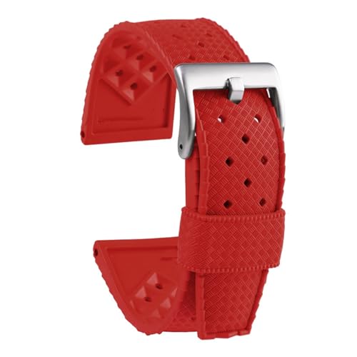 [VEł] Oris Seiko Citizen EHb`oh 20mm 22mm Ή gsJo[Xgbv VR gsbNXgbv X}[gEHb`Xgbv h(Red-silver,20mm)