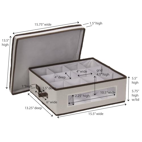 image for Household Essentials 538 Vision China Storage Box for Tea Cups and Mug