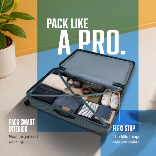 Image of American Tourister Liftoff+|Large Size Check-in Spinner Trolley Bag (79 cm) for Travel|360 8 Wheel Travel Luggage|Hard Case Polypropylene (PP) Suitcase|Mounted TSA Lock|Dark Olive