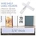 Teling 15 Pieces Shelf Label Holder, Clear Plastic 0.875'' x 6'' Shelves Clip Wood Tags Ticket Sign Label Metal Holders for 0.75'' Thick Shelves Includes Matched Blank Inserts Offices Libraries