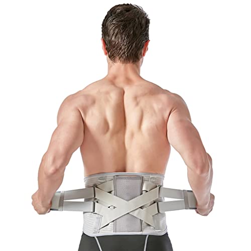 GPDNBIEU Cinturones de Soporte Lumbar, For Dolor de Espalda Hernia Disco ciática escoliosis Soporte biónico for Columna Vertebral Correas Ajustables for Hombres y Mujeres(L/Large)