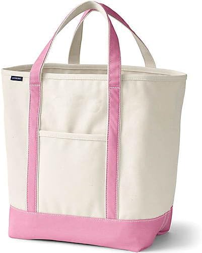 Lands' End Open Top Canvas Tote Bag