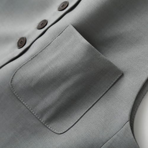 Chaleco de cuello redondo para mujer con un botón elegante 5