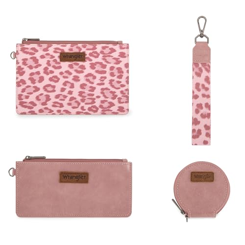 Image of Montana West X Wrangler Keychain Wallets for Women Dual Pouch Wristlet