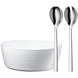 Inhalt: 1x Servierlöffel (Länge 30,0 cm), 1x Salatgabel (Länge 30,0 cm), 1x Salatschale Ø 25 cm - Artikelnummer: 1293909990