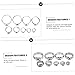 MUCKLILY 45pcs Crimp Hose Clamp Assortment Kit Single Ear Clamps Pipe for Hoses Industrial Use