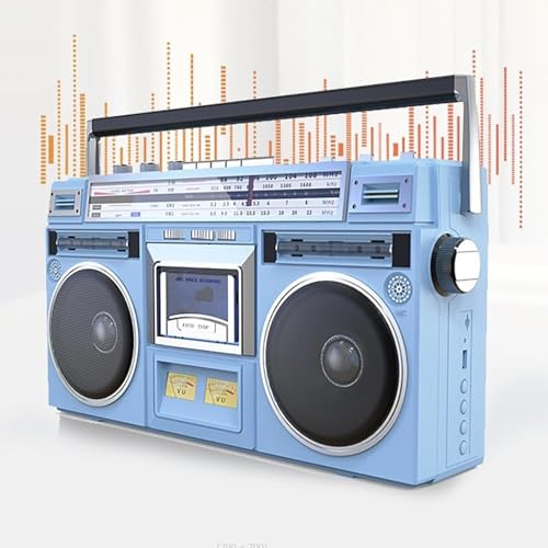 MObyat Reproductor De Casetes Retro, Radiocasete Retro, Reproducción USB/TF, Función De Grabación/transcripción, Ideal para Reuniones Familiares Y Viajes