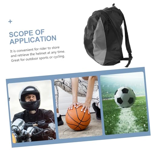 Mochila para casco de fútbol y baloncesto en nailon negro resistente 6