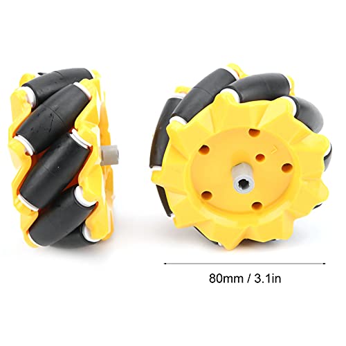 Roue Mecanum 80mm robot intelligent avec design polyvalent pour jouet programmable - 4