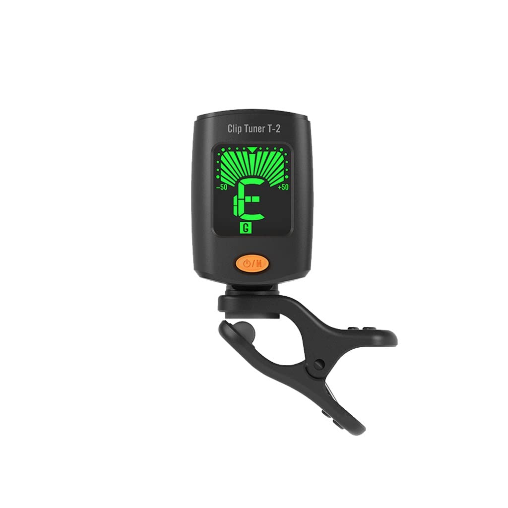 RJJ Guitar sintonizador de Guitarra Ukelele Violin batería Universal automática for Principiantes electrónicos sintonizador electrónico (Color : Clip Tuner T-2)