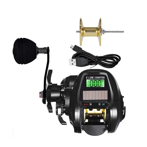 �ނ胊�[�� USB �ƃ\�[���[�[�d�d�q Baitcasting Led �X�N���[�� 7.2:1 �C���h���L���X�g�h�����z�C�[������ �g���₷��(Silver)