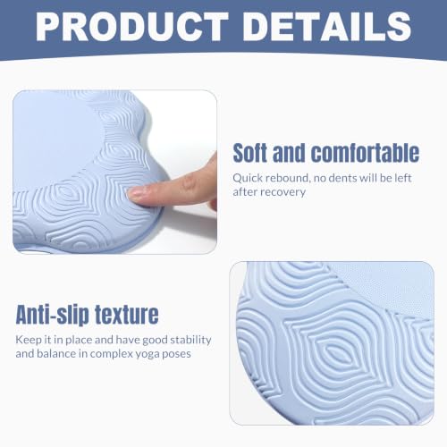 Image of Yoga Knee Pads 2 Pack, Foam Kneeling Cushions - Non-Slip Pilates Knee Pad Cushion & Wrist Support - Portable Workout Knee Pads for Meditation, Kneeling, Balance, Floor, Pilates,Yoga
