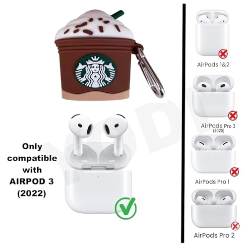 Image of YODI Case Cover for Airpods Pro|Pro 2|Airpods Pro 3|Airpods 4 Pouch, Silicone Cases with Cleaner Kit 360 Drop Protection,Shock-Resistant ((Star-Coffee), Airpods 3 (2022))