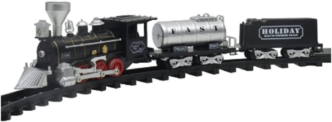 5pcs Train Toy Full Set Classical Simulation Sound Battery Powered Train Set with Track Gift