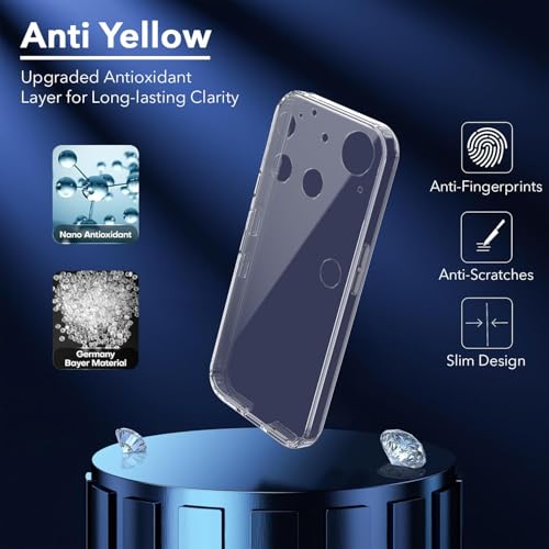 Image of Jkobi Lifetime Anti-Yellow Clear Back Case Cover for Nothing Phone 3 (Sleek Hard Crystal | Shockproof and Camera Protection)