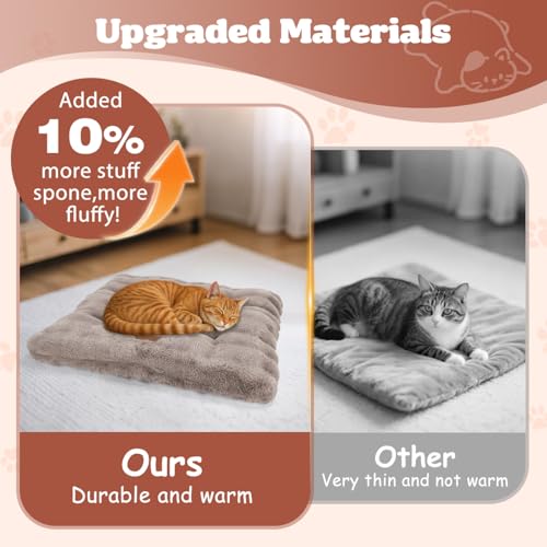 Nobleza-Katzenbett-Flauschig-und-Weich-Verdickte-Katzendecke-fur-Katzen-Waschbar-Rutschfestes-Hundebett-fur-Kleine-Hunde-und-Katzen-50-x-40-x-8-cm-Braun | Dealmeister.io Alt tag für bilder post titel