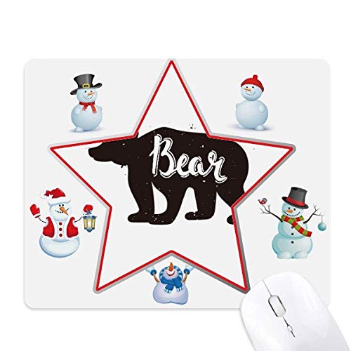 Tapis de souris motif souris et ours, cadeau de Noël idéal