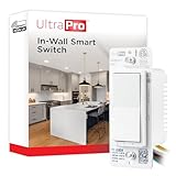 UltraPro Z-Wave Plus Long Range in-Wall Smart Light Switch for Smart Home Automation, 1 Pack, Plastic Yoke, Flying Leads, Single-Pole/3-Way, Hub Required, 76601