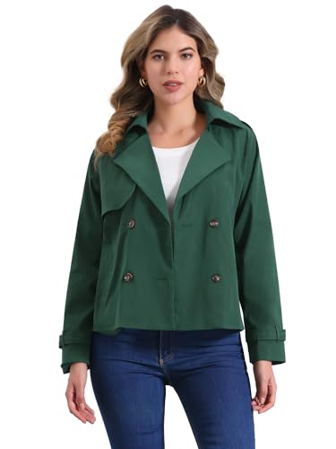 Amazon.com: Allegra K Trench Coat for Women's Casual Notched Lapel