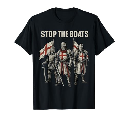 Stop The Boats UK Union Jack British Flag England T-Shirt